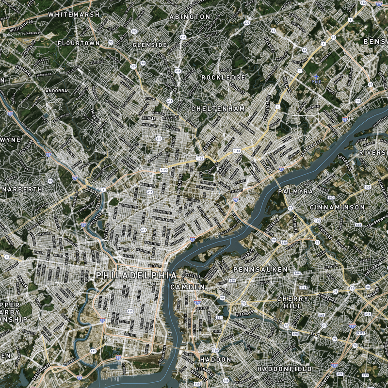 Philadelphia, PA SHTF Map - 30x20